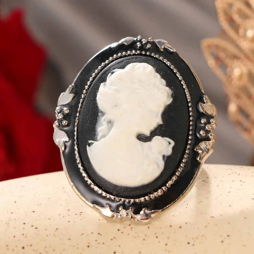 bague camée grand format