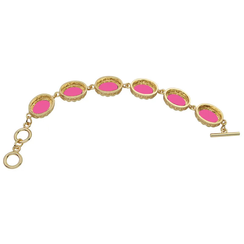 Bracelet camée Dame Rose pour femmes en couleur or