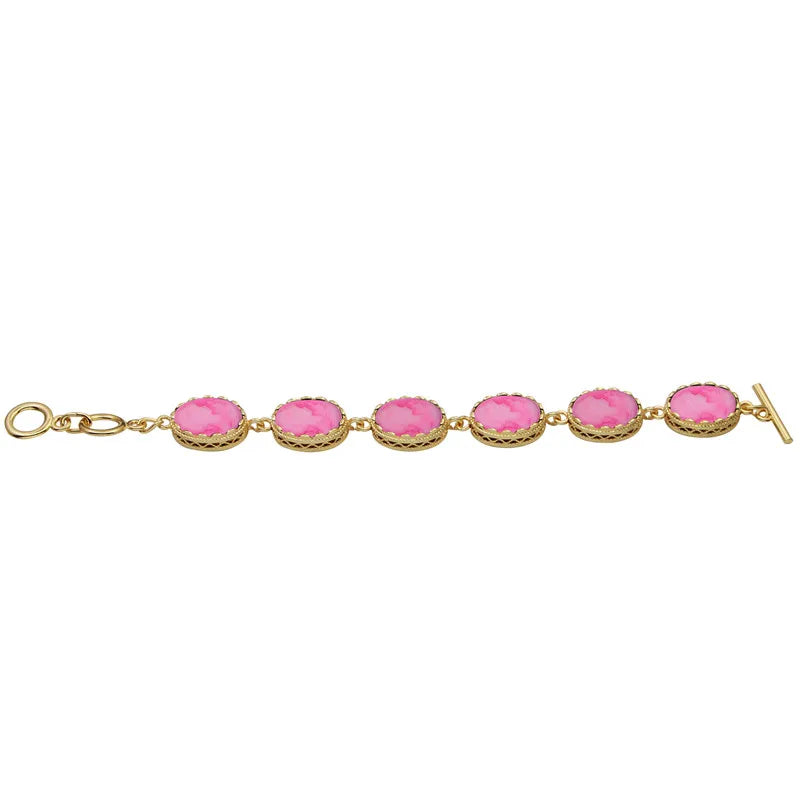 Bracelet camée Dame Rose pour femmes en couleur or