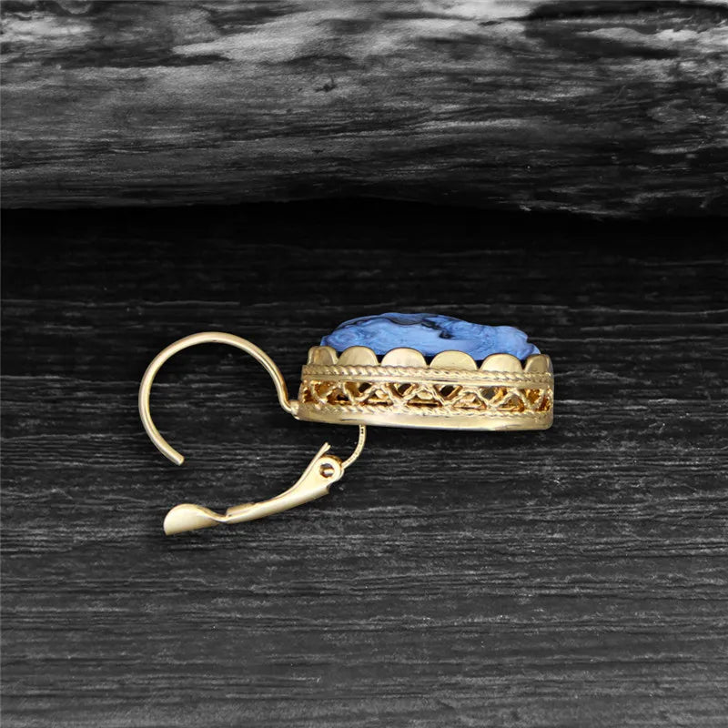 Boucles d'oreilles camée Ovale Queen ( 8 couleurs disponibles )