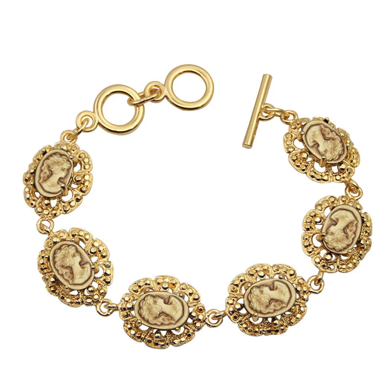 Bracelet camée Plumflower Lady Queen ( 5 couleurs disponibles )