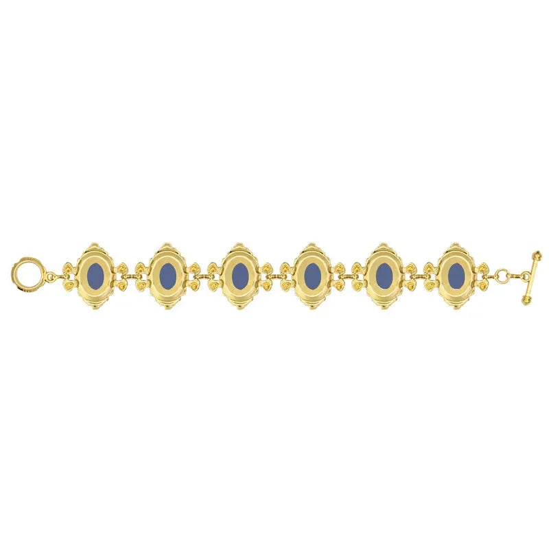 Bracelet camée Dame Reine plaqué couleur or ( 6 couleurs disponibles )