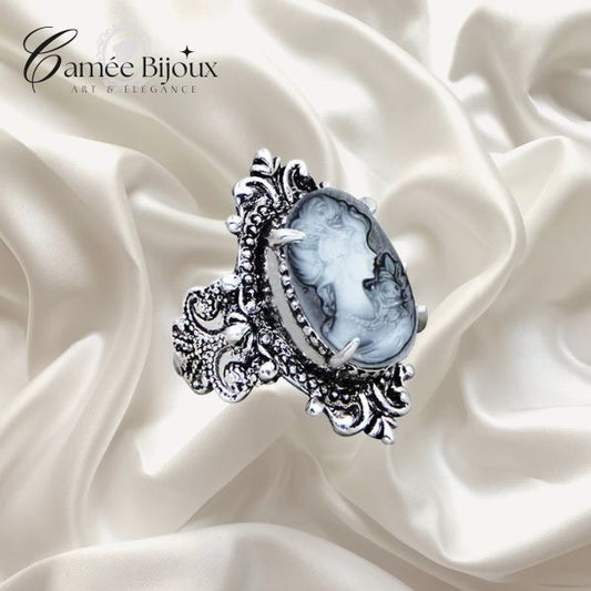 Bague camée vintage Lady Queen pour femme ( 6 couleurs au choix )