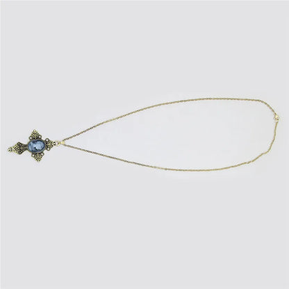 Ensemble de bijoux Camée vintage avec pendentif, collier et boucle d'oreille pour Femmes