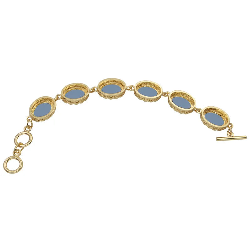 Bracelet camée Ovale Jésus pour femmes en couleur or