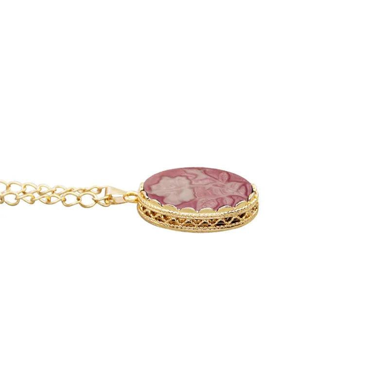 Collier Pendentif Camée "Fleur Éternelle" pour Femmes