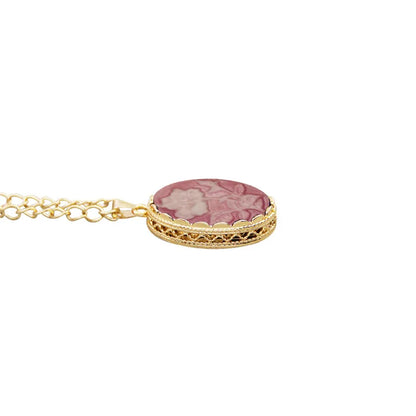 Collier Pendentif Camée "Fleur Éternelle" pour Femmes